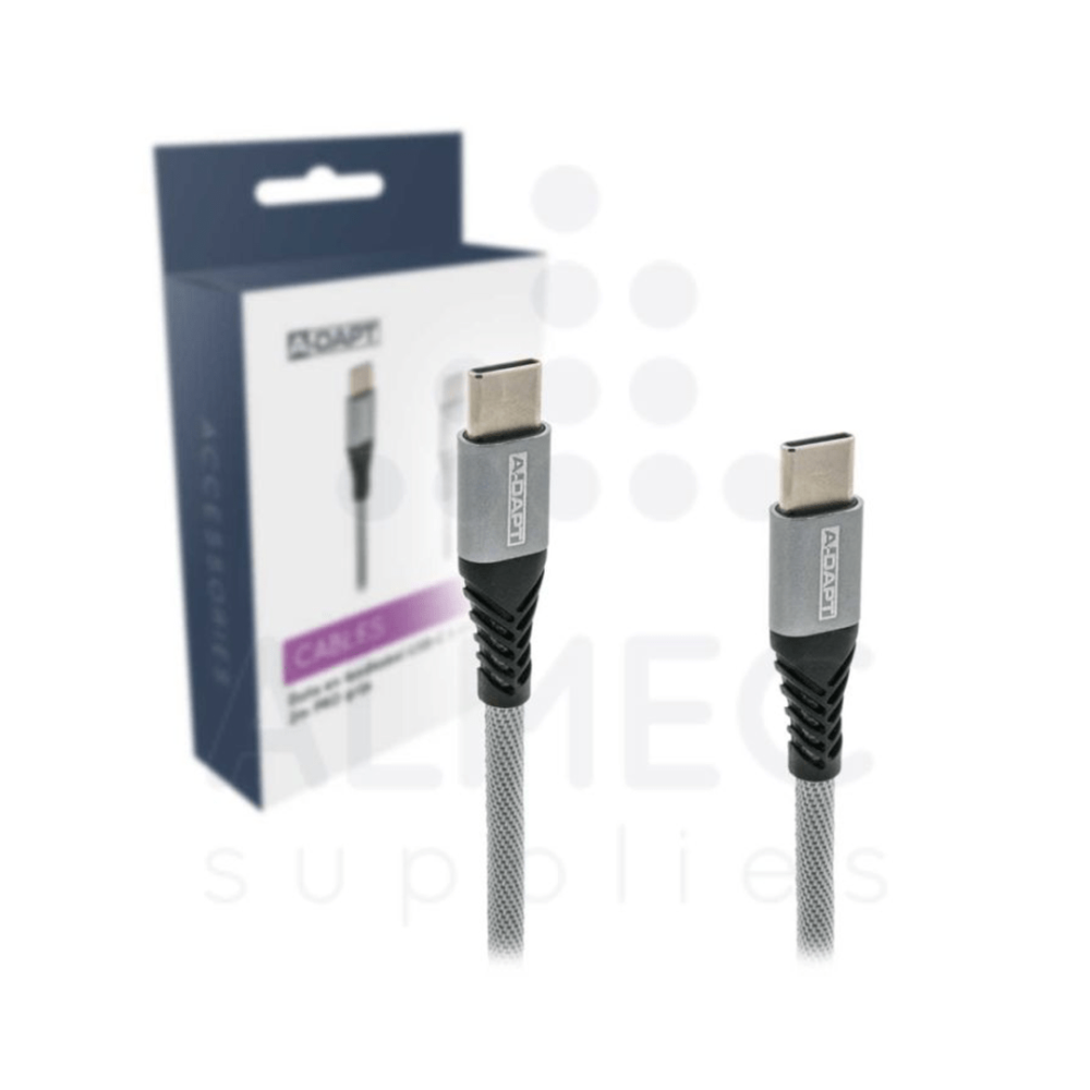 Data-/laadkabel USB-C > USB-C 2m PRO grijs