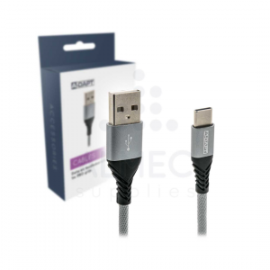 Data-/laadkabel USB-A > USB-C 1m PRO grijs
