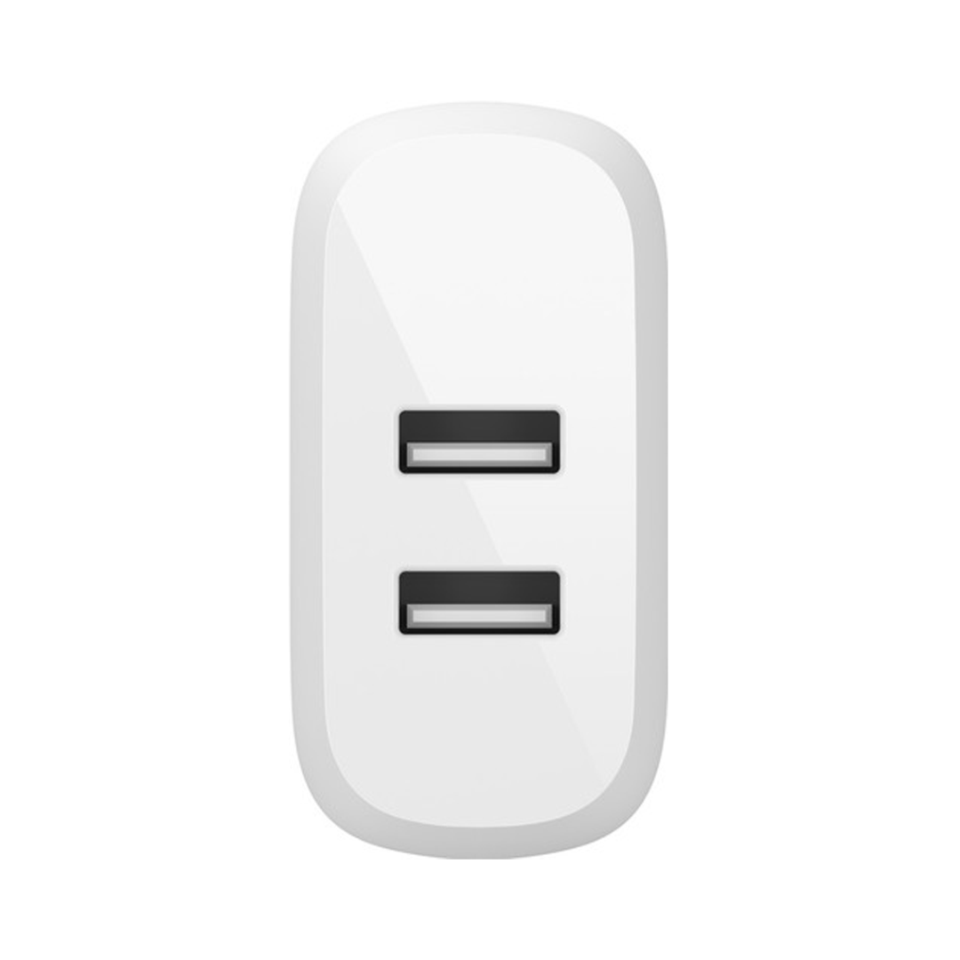 Belkin Dual USB-A Charger. 24W incl. Micro-USB Cable 1m. white